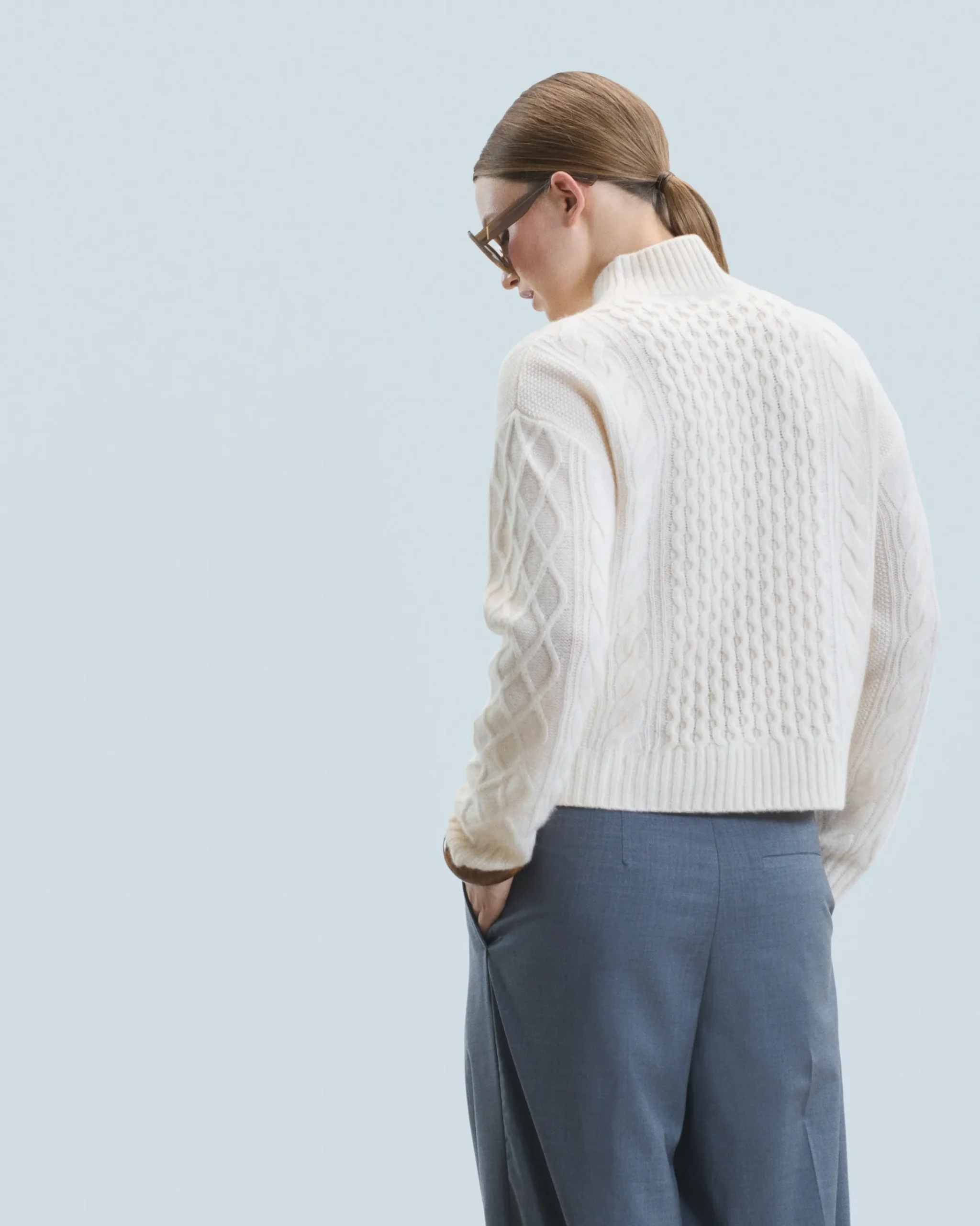 FROM FUTURE Maglione Collo alto Ecrù Best Sale