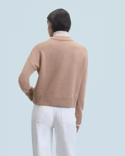FROM FUTURE Maglione Collo alto Cammello Flash Sale