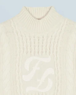 FROM FUTURE Maglione Collo alto Ecrù Best Sale