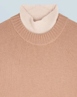 FROM FUTURE Maglione Collo alto Cammello Flash Sale