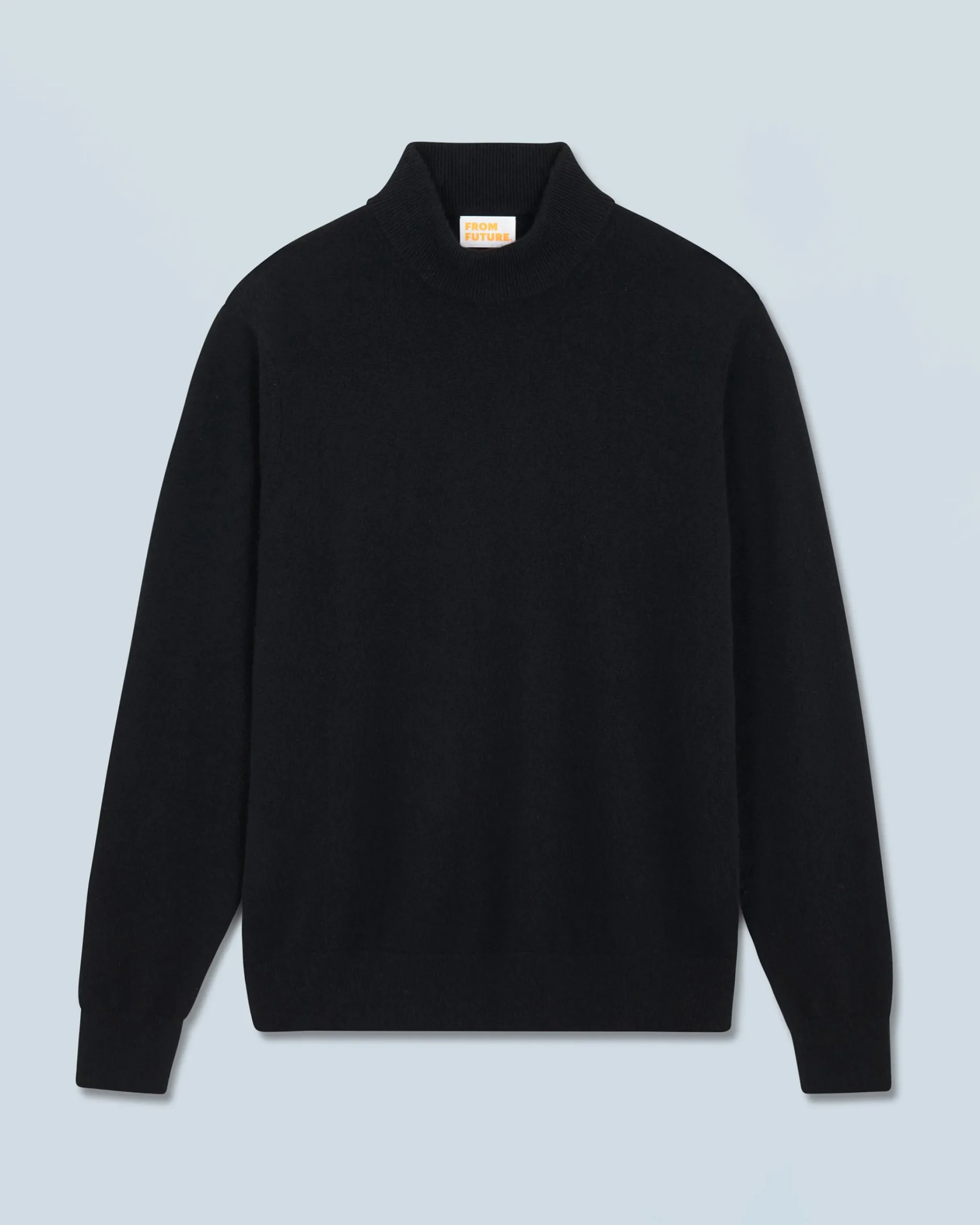 FROM FUTURE Maglione Collo alto Basic Leggero Nero Outlet