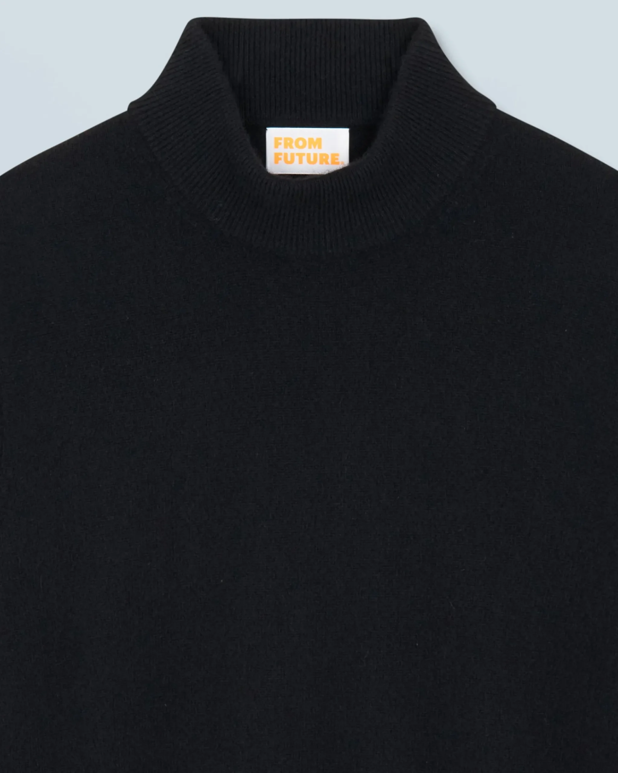 FROM FUTURE Maglione Collo alto Basic Leggero Nero Outlet