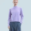 FROM FUTURE Maglione Collo alto con Trecce Lilac Best Sale