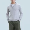 FROM FUTURE Maglione Collo alto con zip Basic Grigioericachiaro Best
