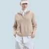 FROM FUTURE Maglione Collo alto con zip Maglia a trecce Beige Best
