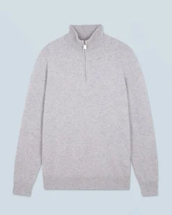 FROM FUTURE Maglione Collo alto con zip Basic Grigioericachiaro Best