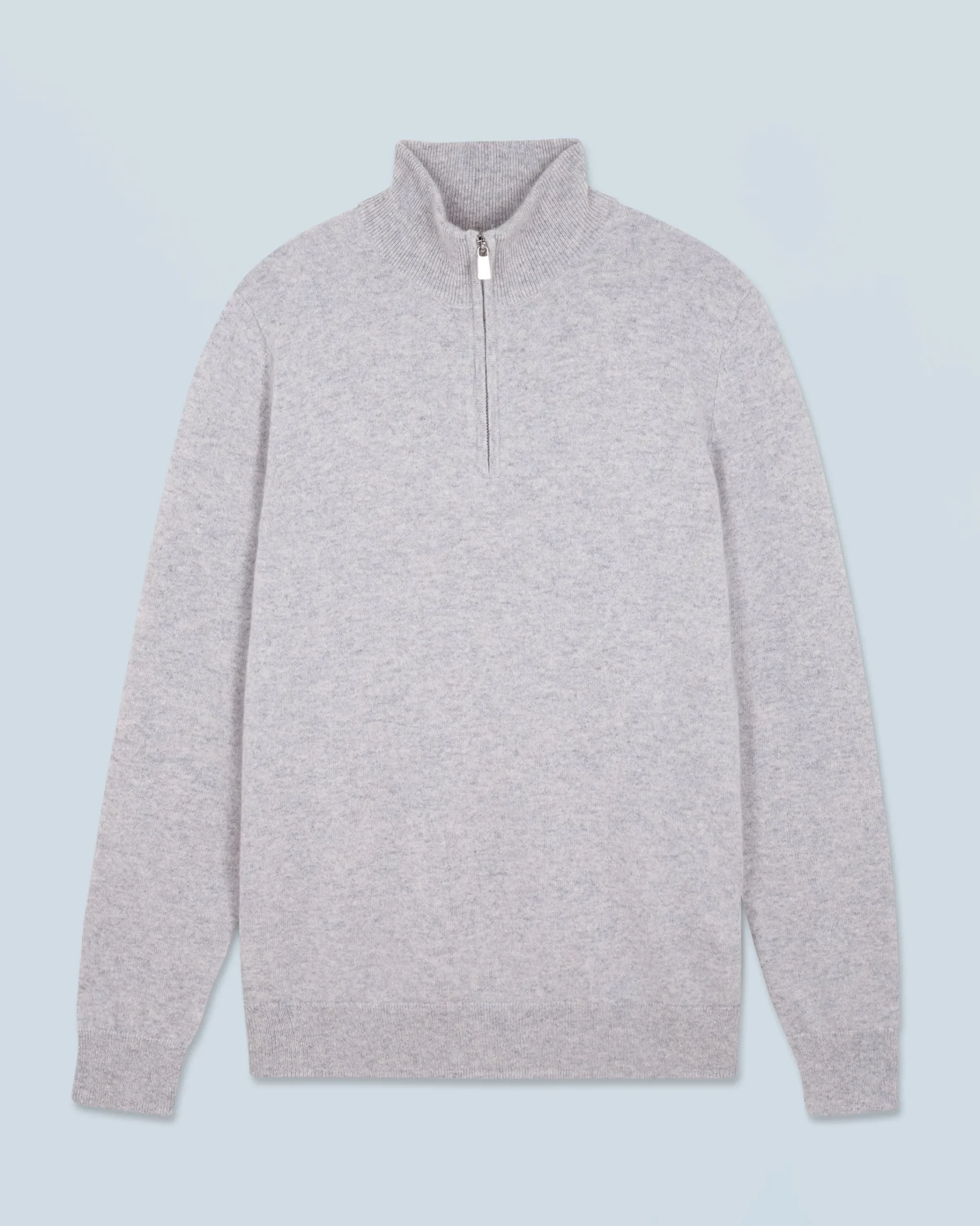 FROM FUTURE Maglione Collo alto con zip Basic Grigioericachiaro Best