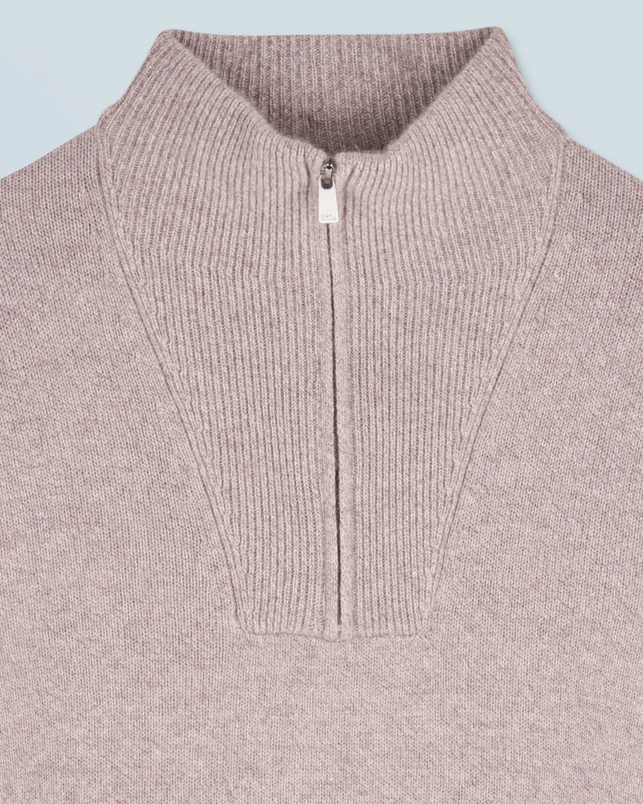 FROM FUTURE Maglione Collo alto con zip Sovradimensionato TaupeMouliné Clearance