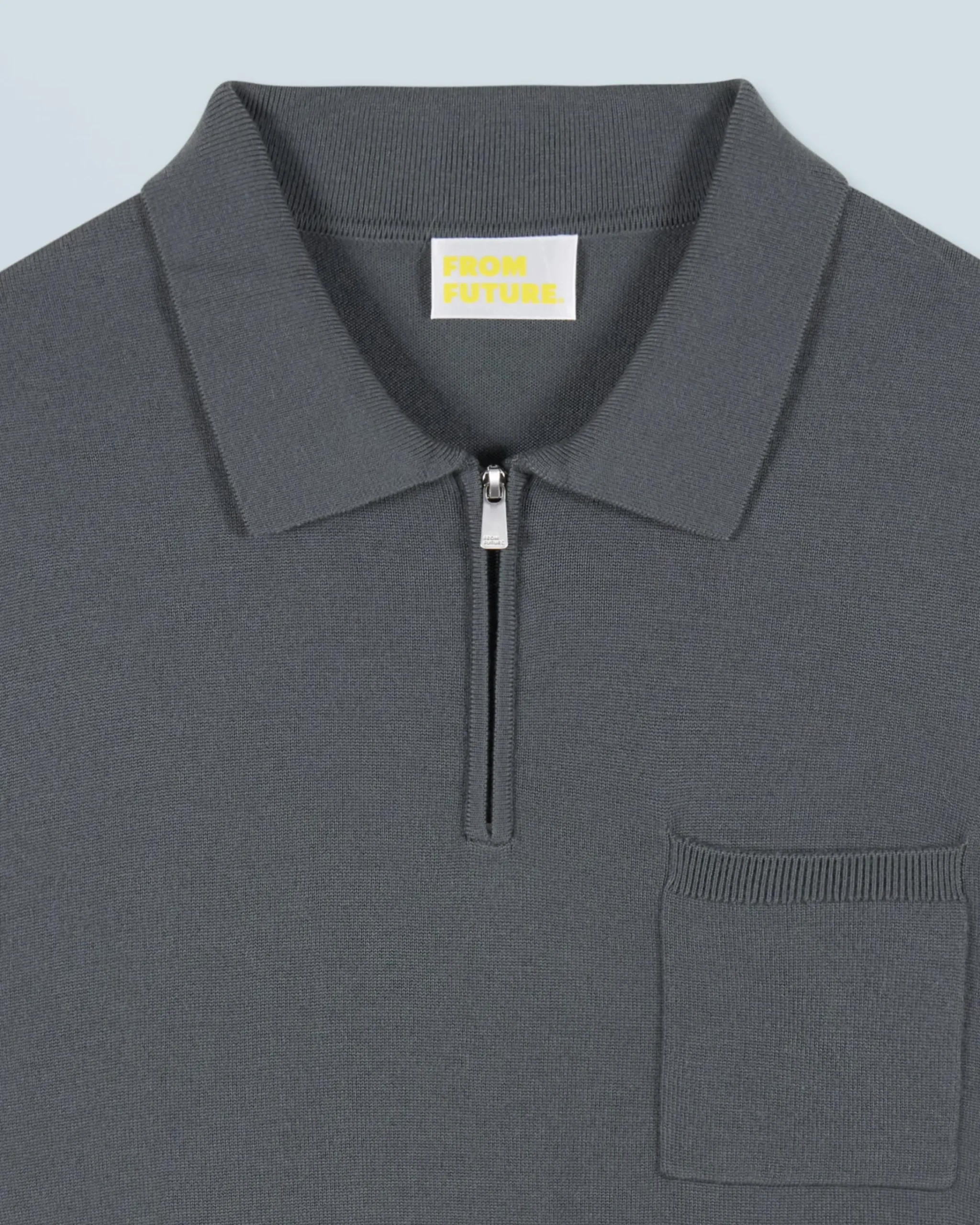 FROM FUTURE Maglione Collo alto con Zip LavaGrey Flash Sale