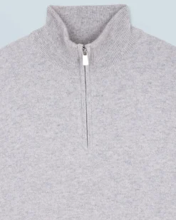 FROM FUTURE Maglione Collo alto con zip Basic Grigioericachiaro Best