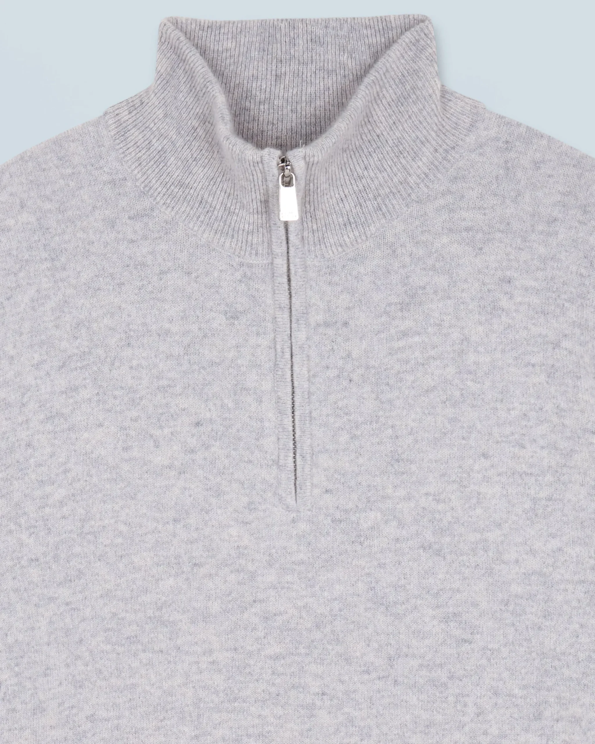 FROM FUTURE Maglione Collo alto con zip Basic Grigioericachiaro Best