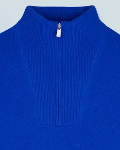 FROM FUTURE Maglione Collo alto con zip Sovradimensionato PopBlue New