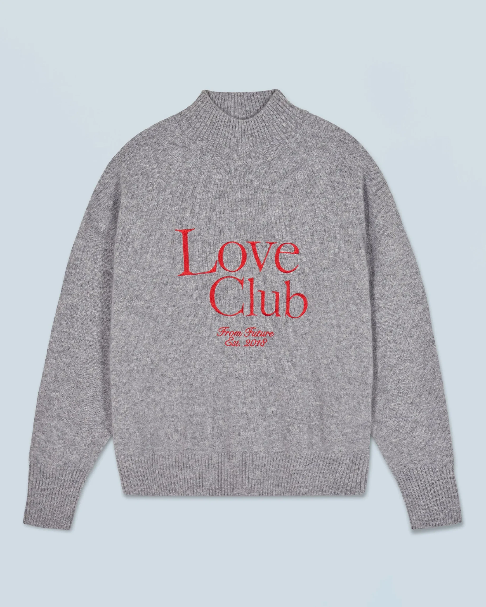 FROM FUTURE Maglione Collo alto Love Club Grigioericascuro Cheap