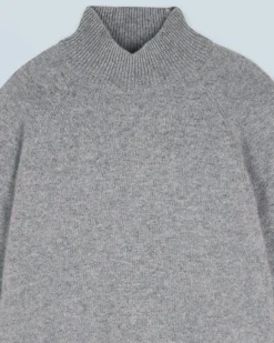 FROM FUTURE Maglione Collo alto Maniche Cuori Leggero Grigioericascuro Sale