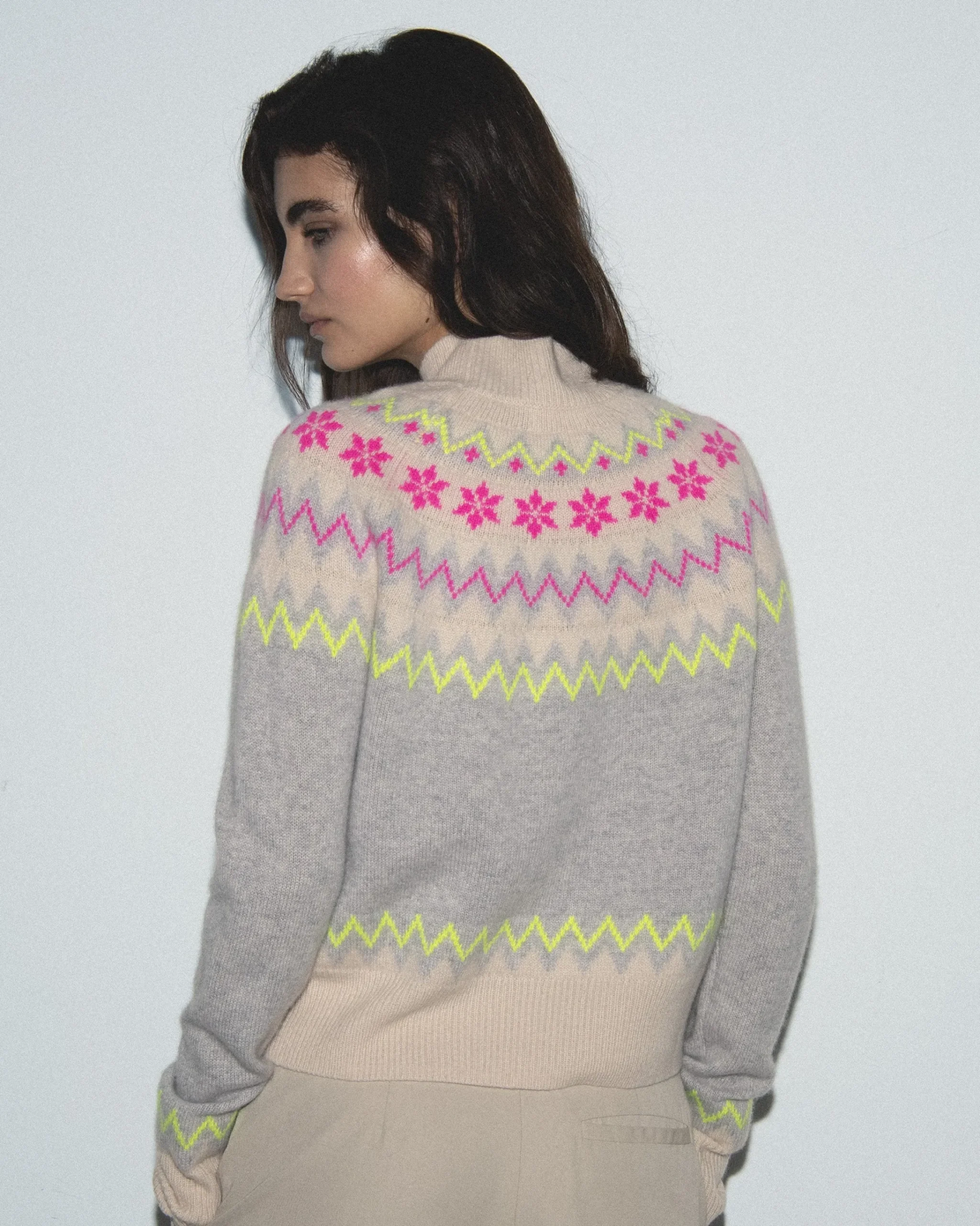 FROM FUTURE Maglione Collo alto Norvegese Grigioericachiaro Sale