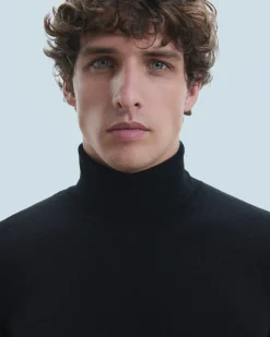 FROM FUTURE Maglione Collo arrotolato Basic Nero Outlet