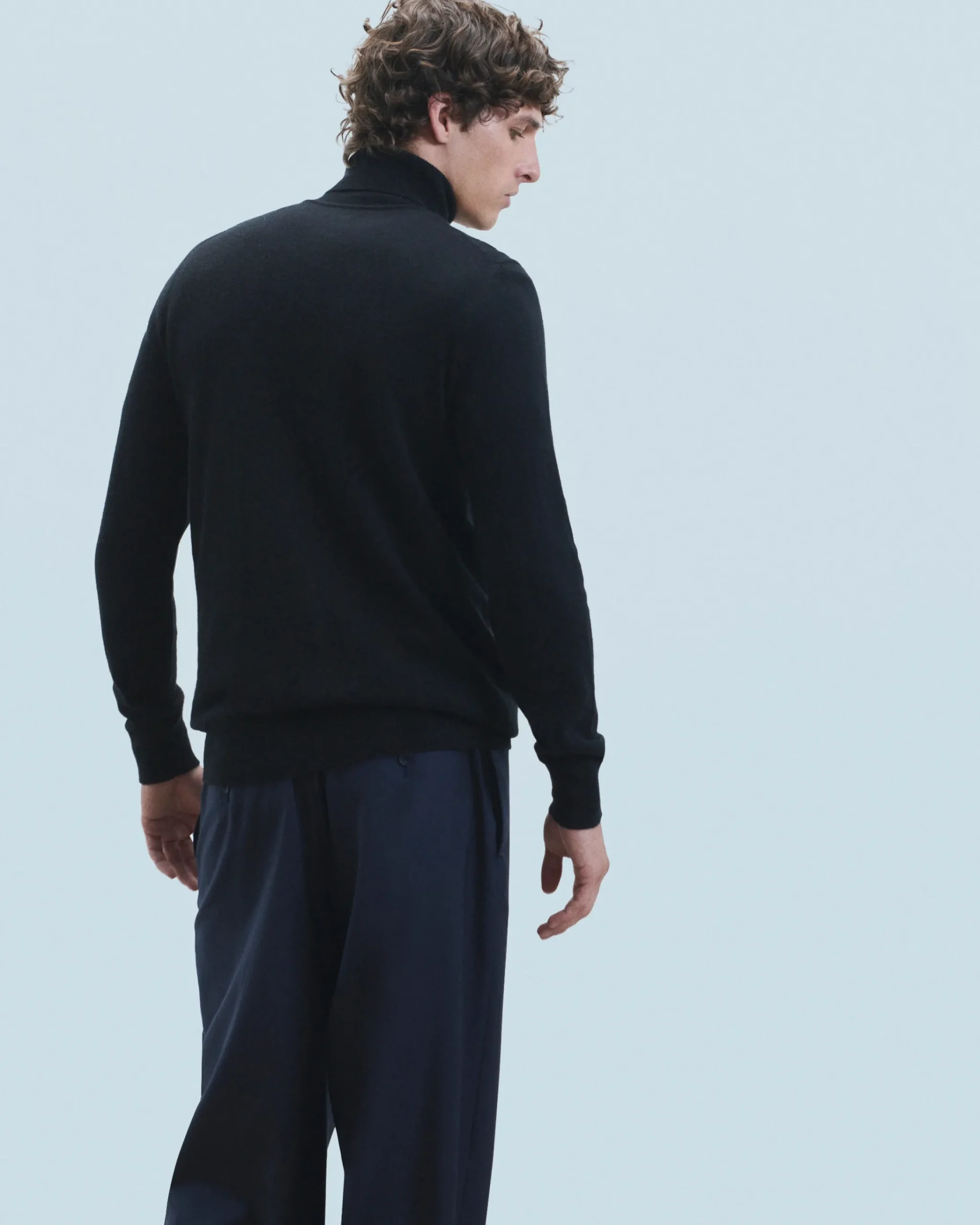 FROM FUTURE Maglione Collo arrotolato Basic Nero Outlet