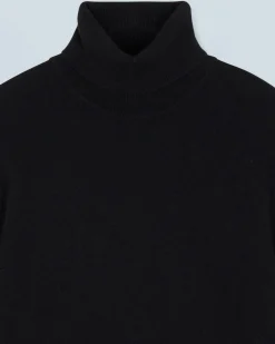 FROM FUTURE Maglione Collo arrotolato Basic Nero Outlet