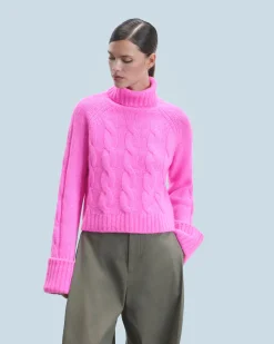 FROM FUTURE Maglione Collo dolcevita Pink Cheap
