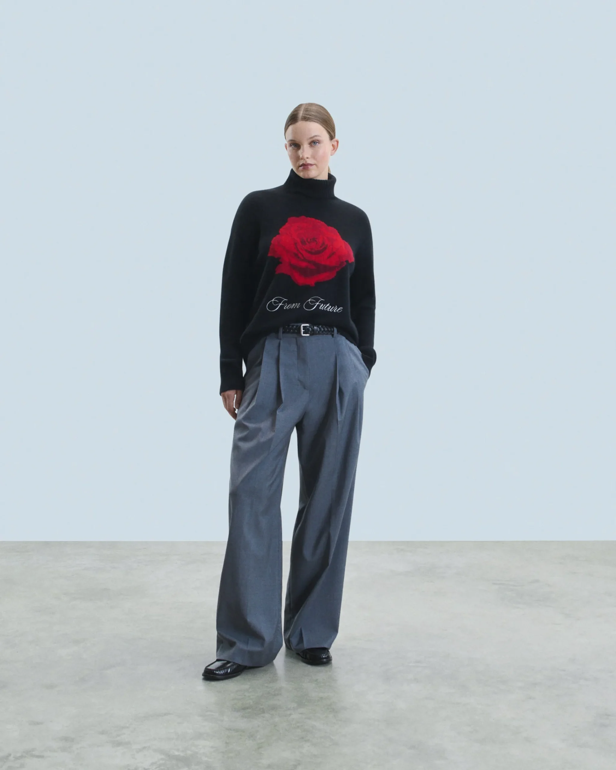 FROM FUTURE Maglione Collo dolcevita Nero Flash Sale