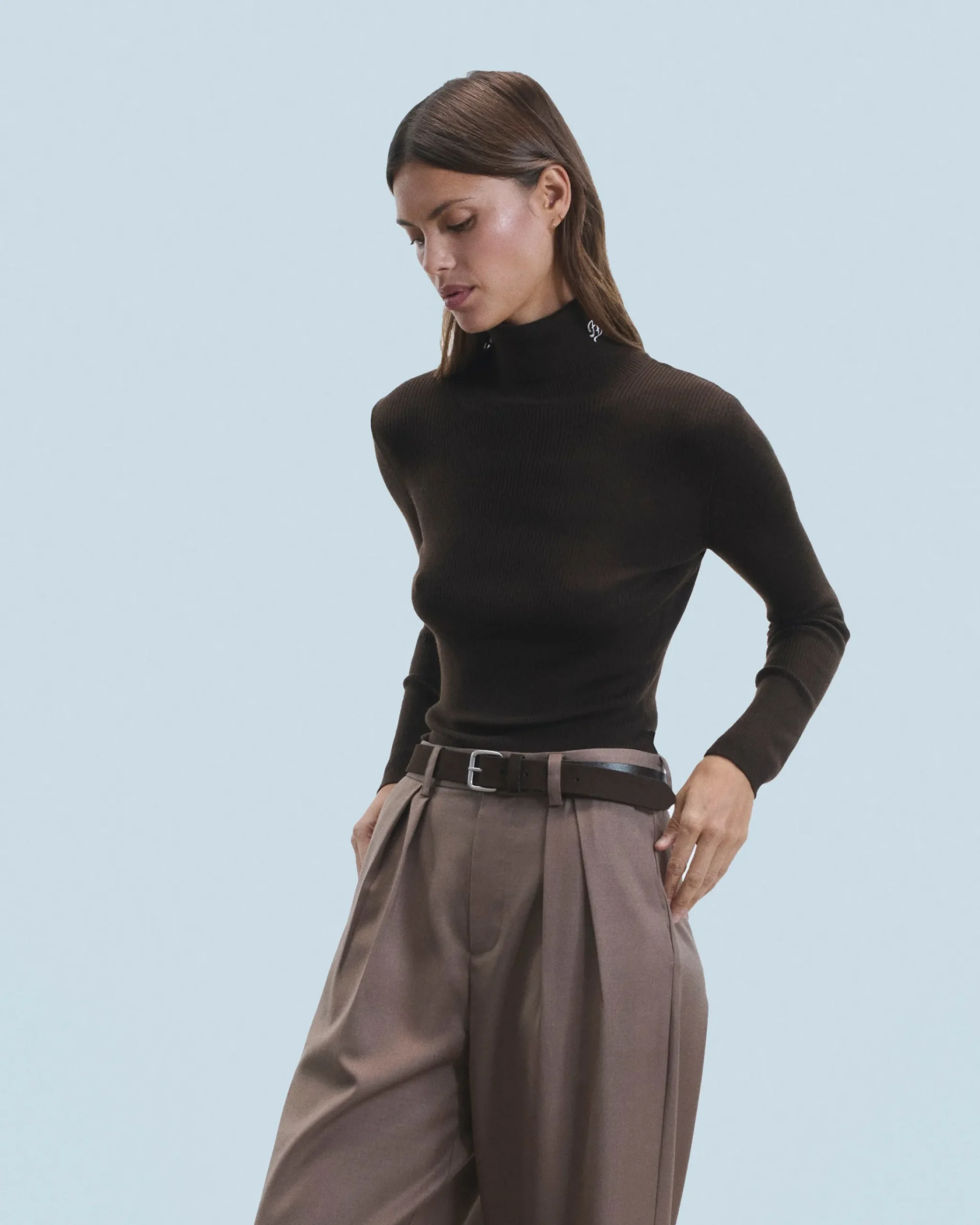 FROM FUTURE Maglione Collo dolcevita Nero Cheap