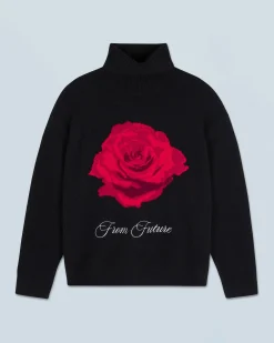 FROM FUTURE Maglione Collo dolcevita Nero Flash Sale