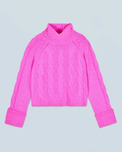 FROM FUTURE Maglione Collo dolcevita Pink Cheap