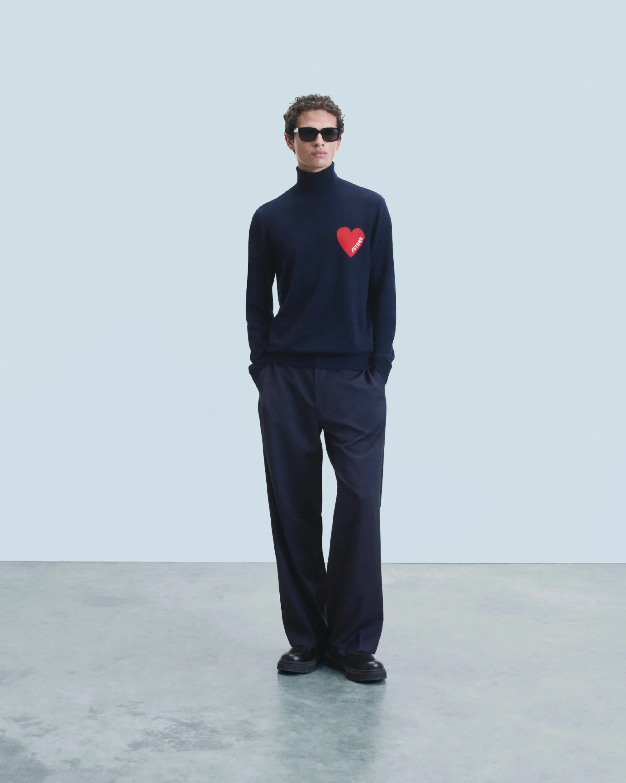FROM FUTURE Maglione Collo dolcevita Cuore MarinaMilitare Flash Sale