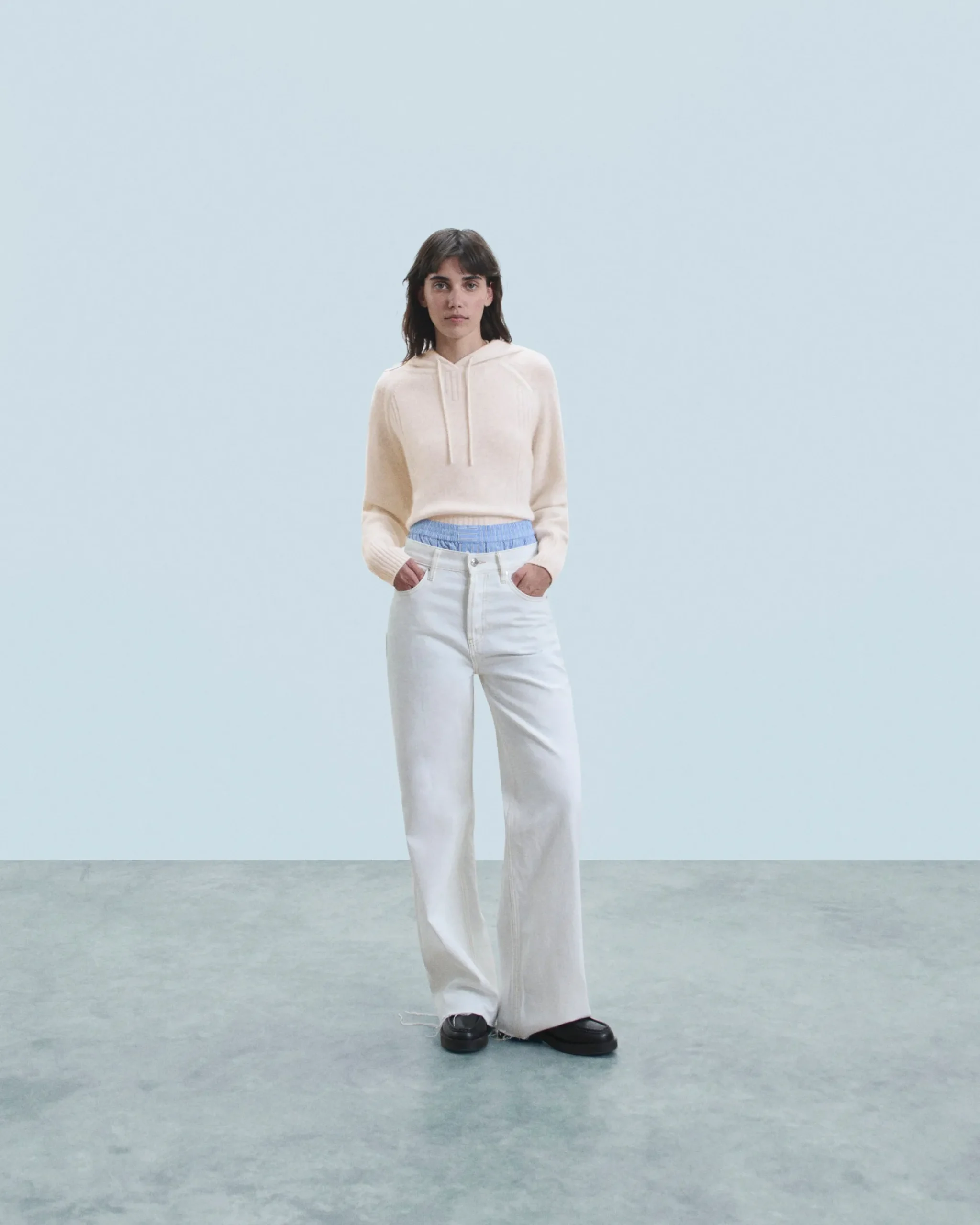 FROM FUTURE Maglione con Cappuccio HeatheredEcru Discount