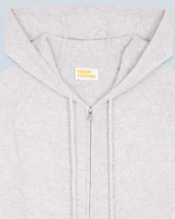 FROM FUTURE Maglione con Cappuccio e Zip Basic Grigioericachiaro Cheap