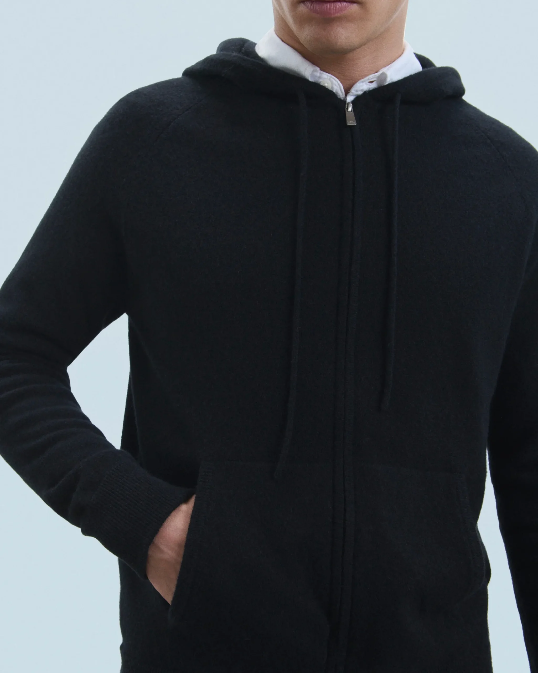 FROM FUTURE Maglione con Cappuccio e Zip Basic Cachi Outlet
