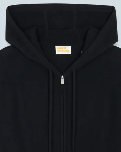 FROM FUTURE Maglione con Cappuccio e Zip Basic Nero Shop