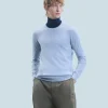 FROM FUTURE Maglione Girocollo Basic CloudBlue New