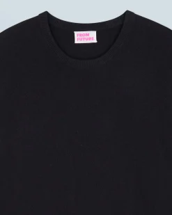 FROM FUTURE Maglione Girocollo Basic Nero Hot