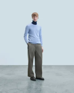 FROM FUTURE Maglione Girocollo Basic CloudBlue New