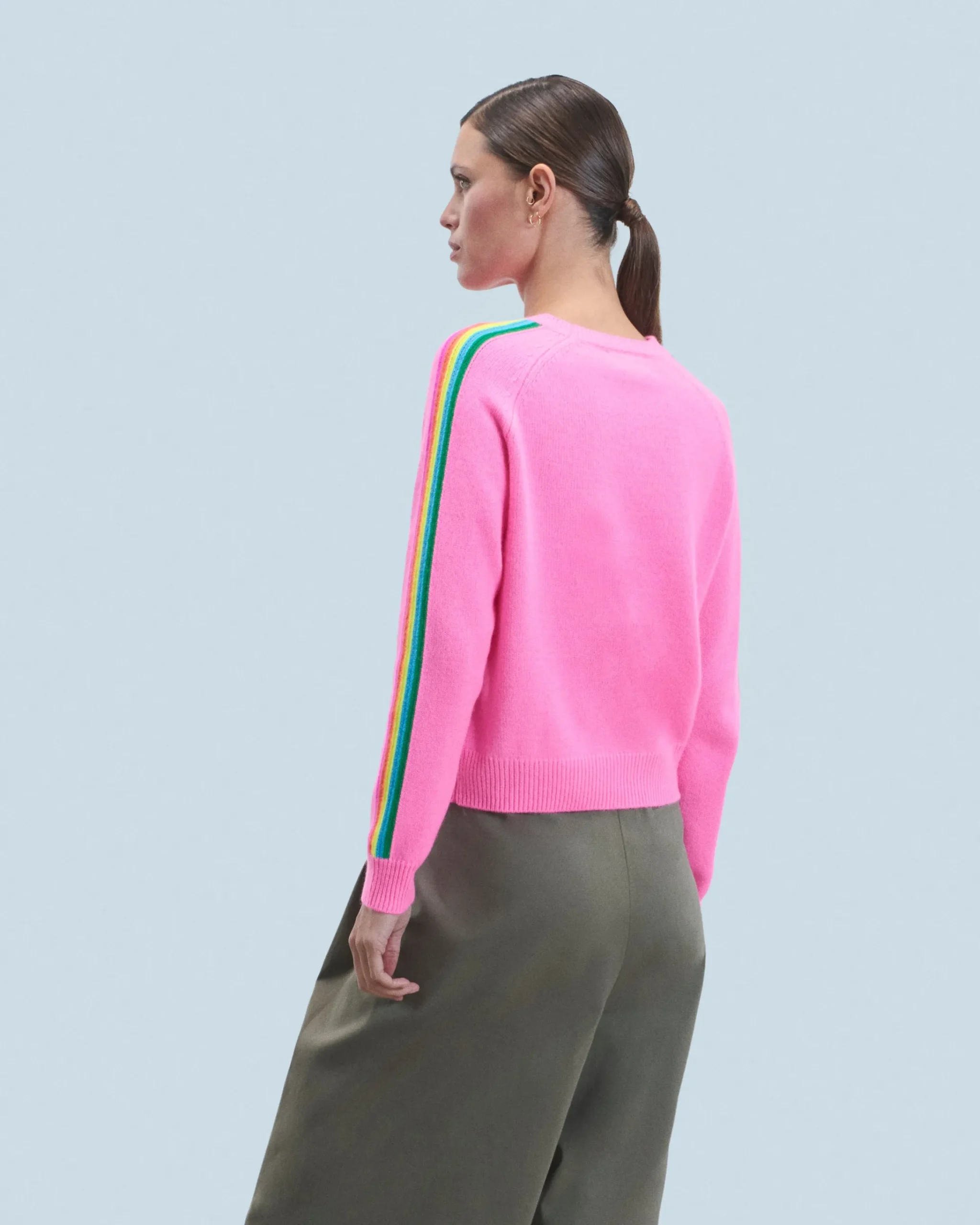 FROM FUTURE Maglione Girocollo Fasce per maniche Multico DreamyPink Flash Sale