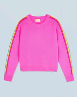 FROM FUTURE Maglione Girocollo Fasce per maniche Multico DreamyPink Flash Sale