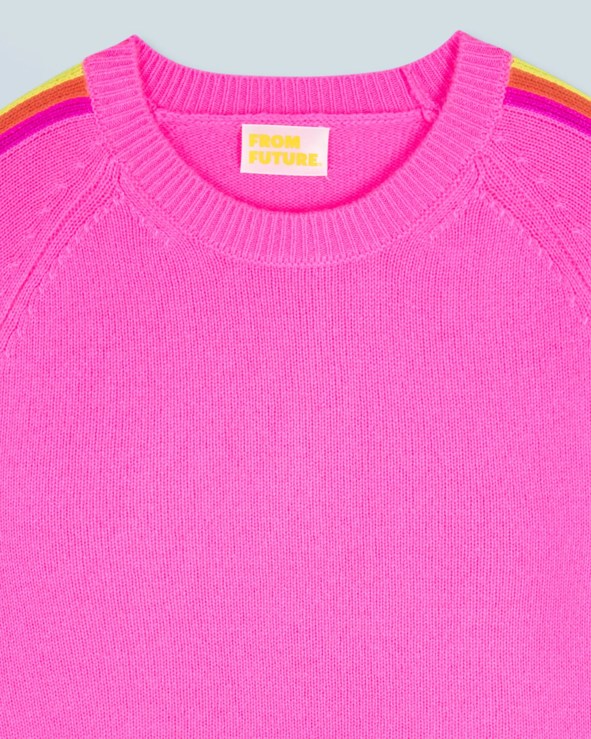 FROM FUTURE Maglione Girocollo Fasce per maniche Multico DreamyPink Flash Sale