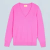 FROM FUTURE Maglione Scollo a V Basic DreamyPink New