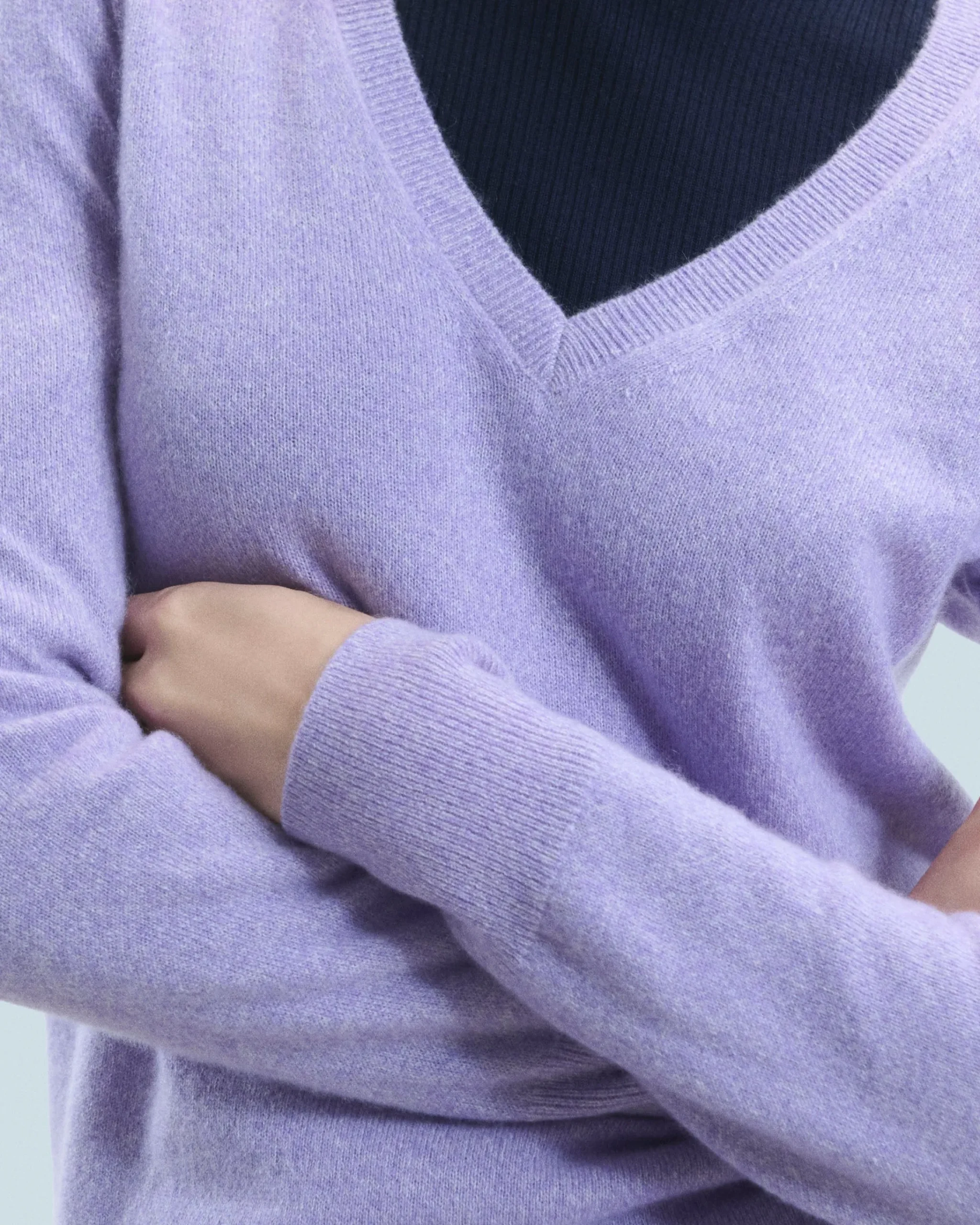 FROM FUTURE Maglione Scollo a V Basic Lilac Online