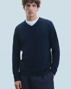 FROM FUTURE Maglione Scollo a V Basic Cammello Sale