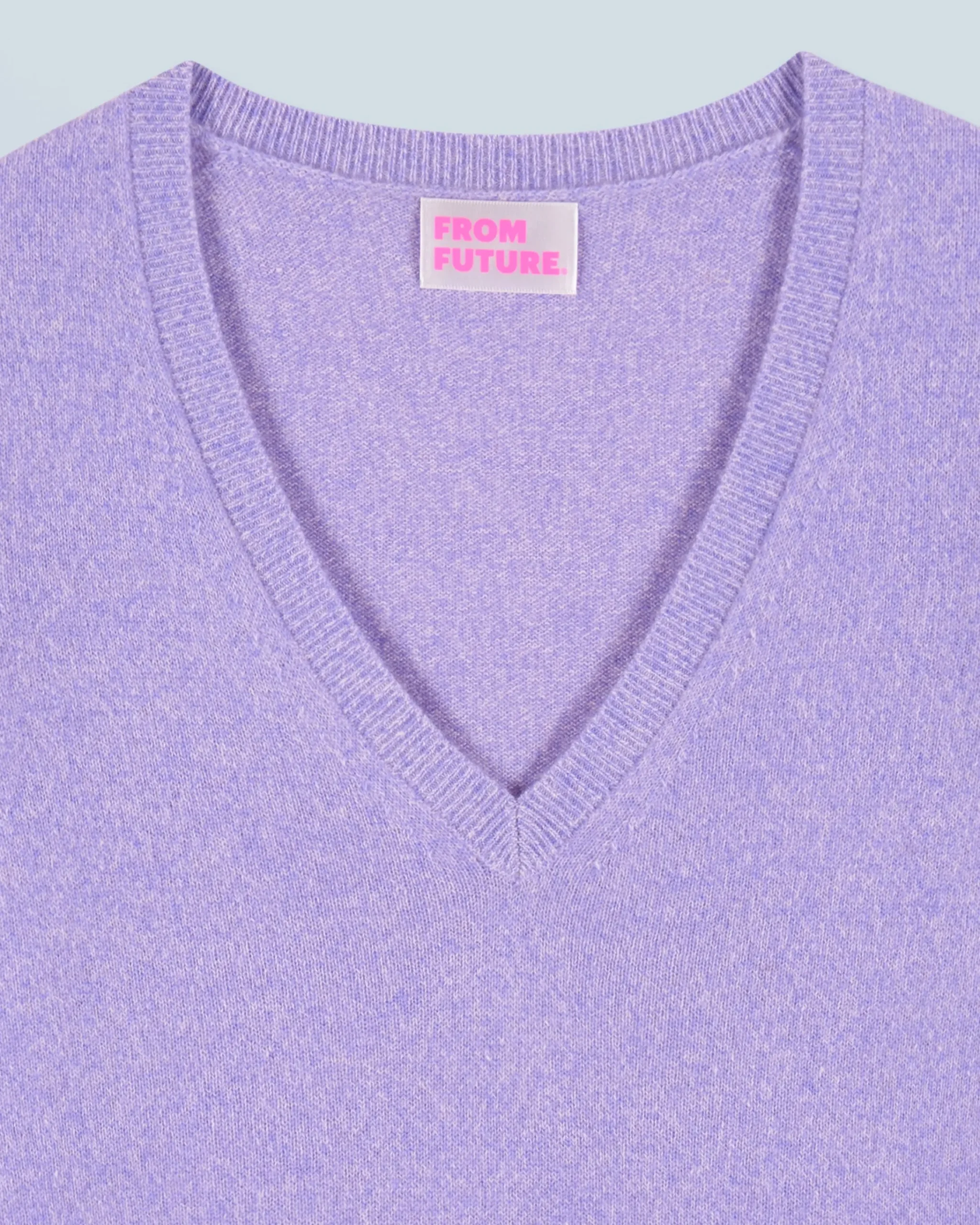 FROM FUTURE Maglione Scollo a V Basic Lilac Online