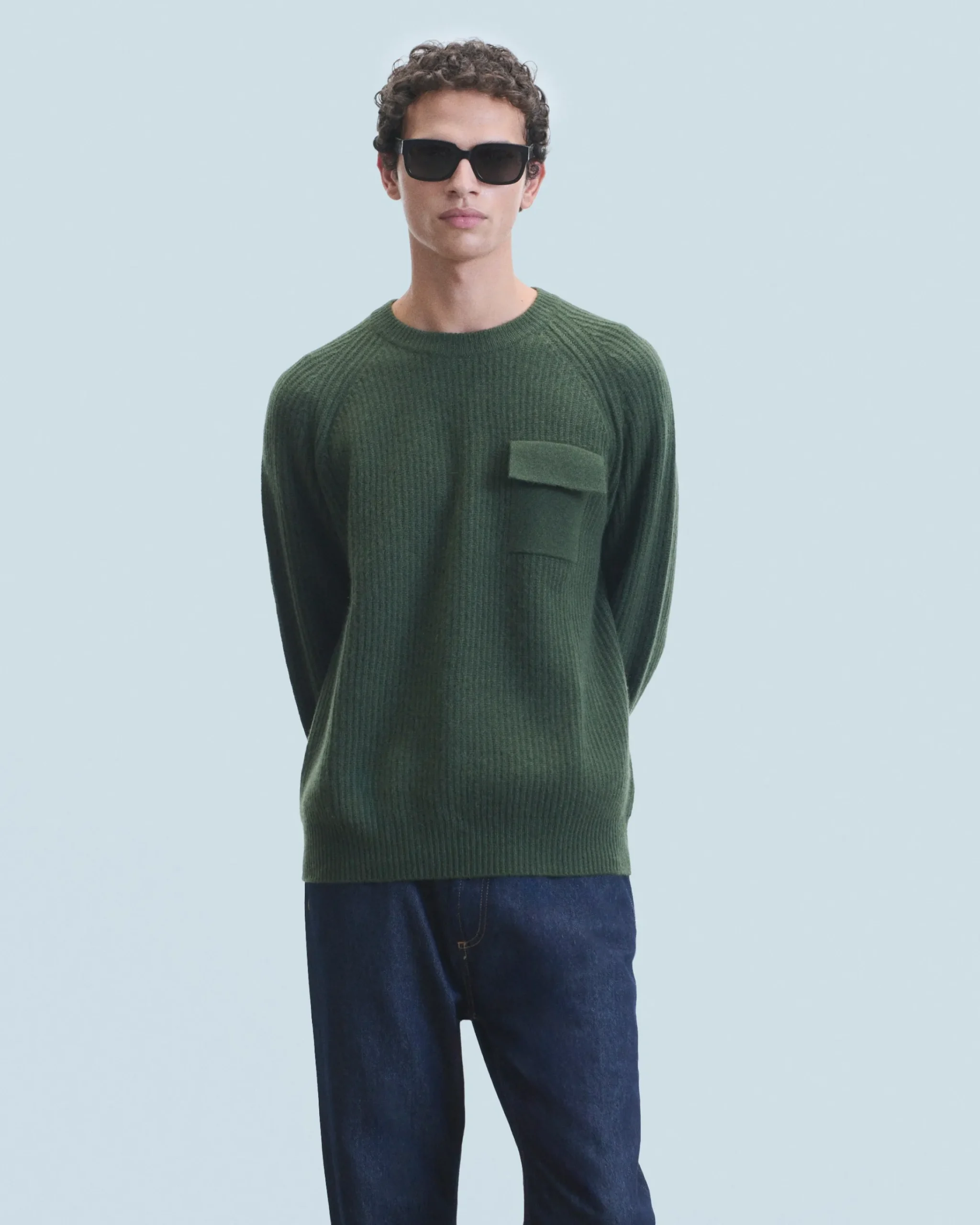 FROM FUTURE Maglione Scollo tondo Cachi Flash Sale