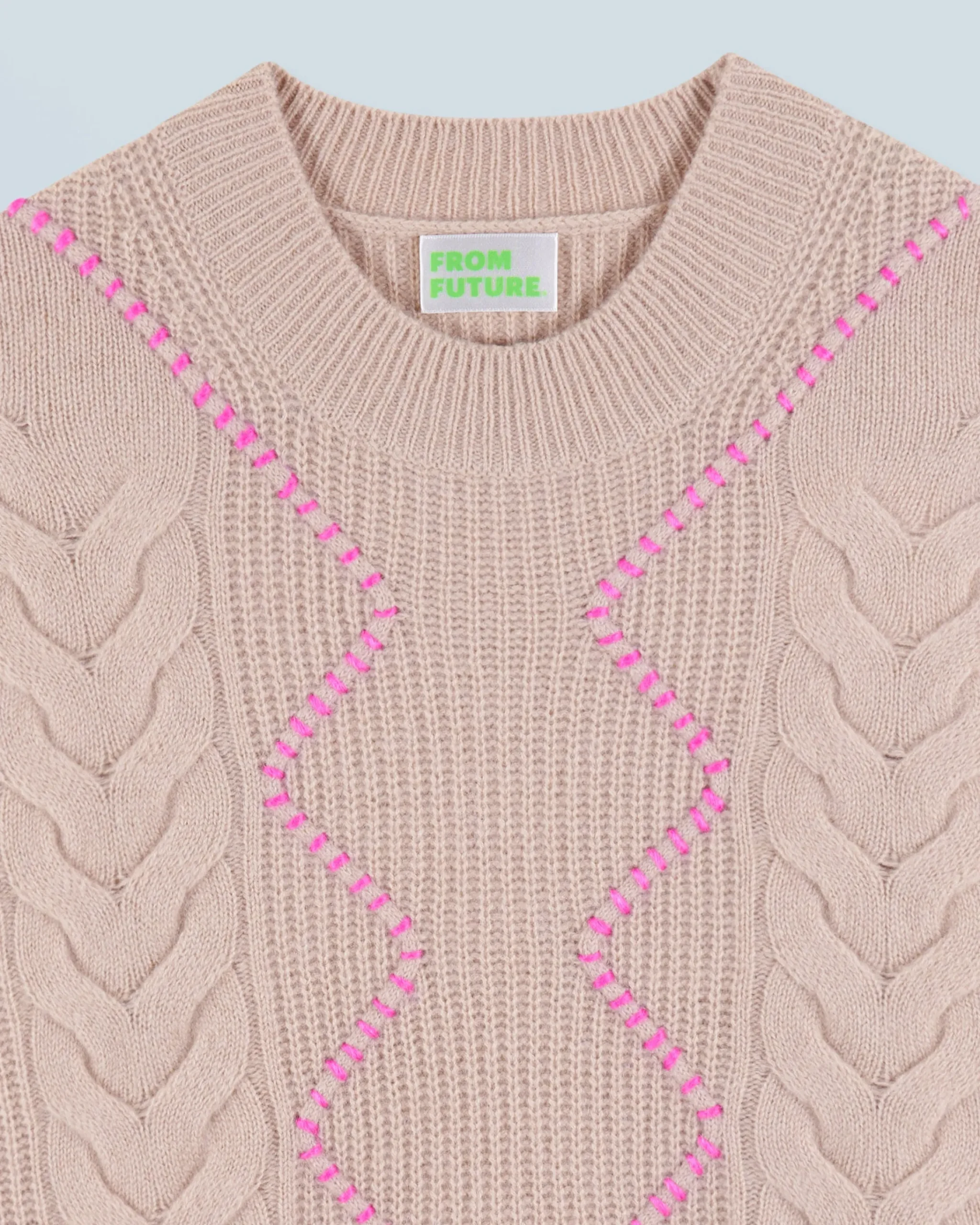FROM FUTURE Maglione Scollo tondo Beige Clearance