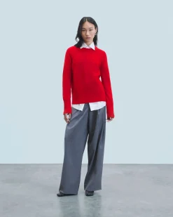 FROM FUTURE Maglione Scollo tondo HotRed Cheap
