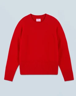 FROM FUTURE Maglione Scollo tondo HotRed Cheap