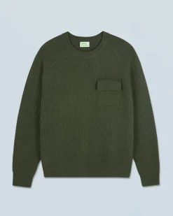 FROM FUTURE Maglione Scollo tondo Cachi Flash Sale