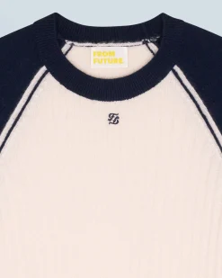 FROM FUTURE Maglione Scollo tondo Ecrù Cheap