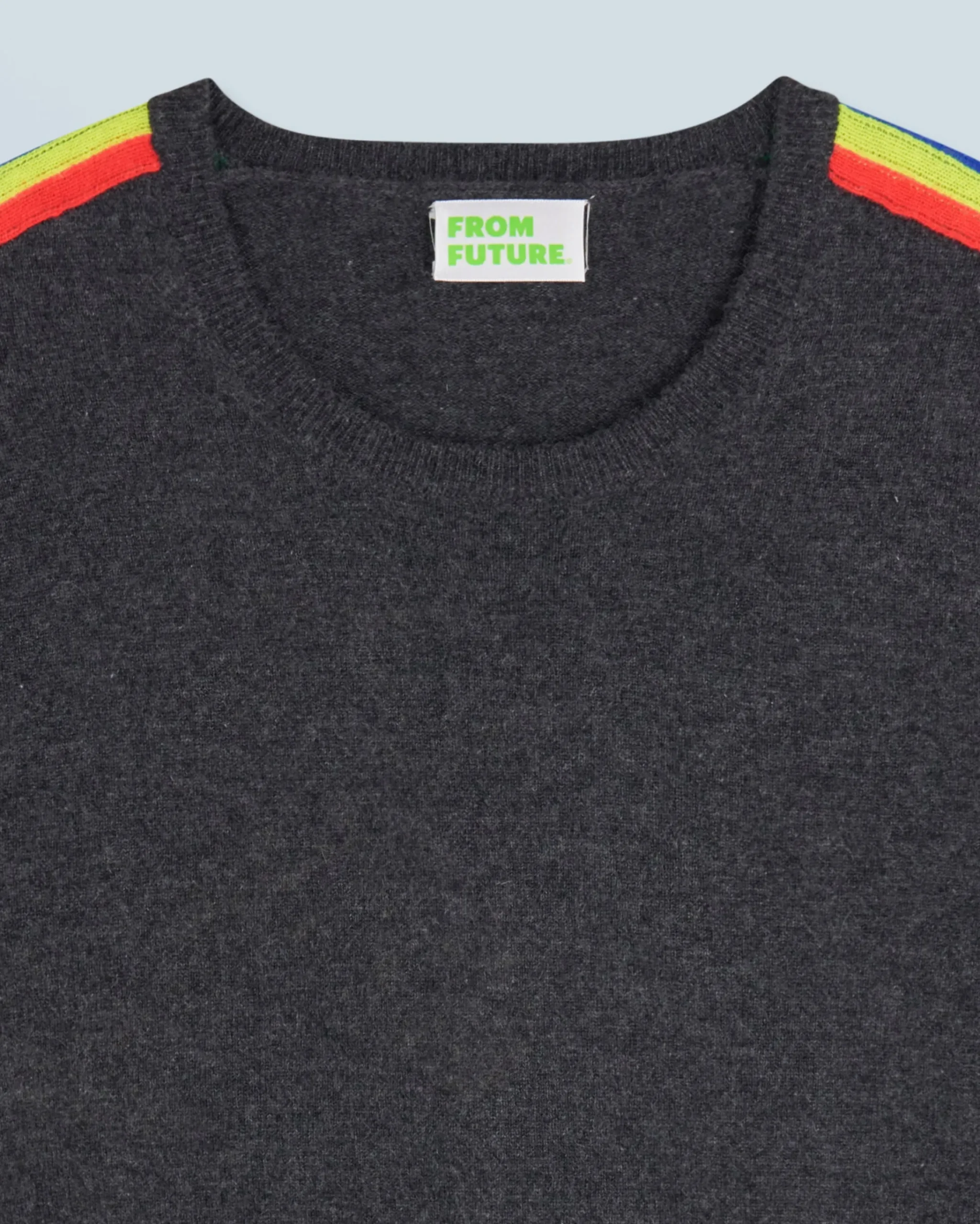 FROM FUTURE Maglione Scollo tondo Bande maniche Multicolori Grigioantracite Store