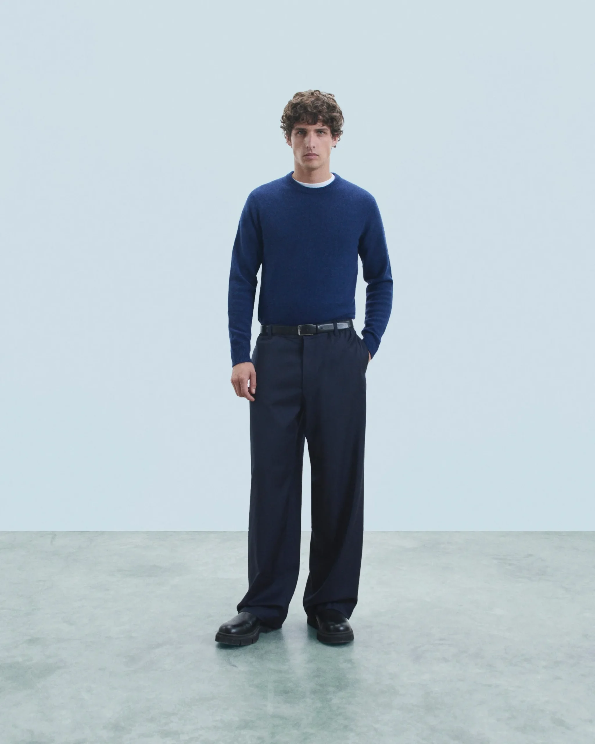 FROM FUTURE Maglione Scollo tondo Basic DarkBlue Outlet